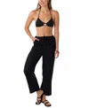 O'neill Juniors' Brenda Pull-on Cotton Crinkle Pants In Black