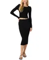 O'neill Juniors' Brennan Pull-on Knit Midi Skirt In Black