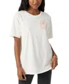 O'neill Juniors' Byron Palms Cotton Crewneck T-shirt In Winter White