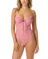 O'neill Juniors' Camellia Floral Kailua One Piece Swimsuit In Pink