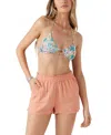 O'neill Juniors' Carla Cotton High-rise Pull-on Shorts In Canyon Sunset