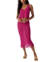 O'neill Oneill Juniors Cropped Crochet Tank Top Cover Up Pull On Crochet Skirt Cover Up In Brown