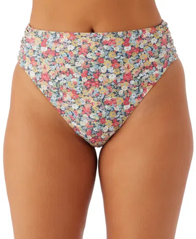 O'neill Juniors' Eden Ditsy Floral-print Long Beach Bikini Bottoms In Multi Color