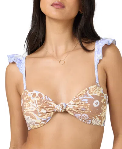 O'neill Juniors' Izabelle Floral Paradise Bandeau Bikini Top