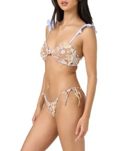 O'neill Oneill Juniors Izabelle Floral Paradise Bandeau Bikini Top Maracas Revo Swim Bottoms