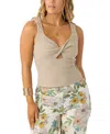 O'neill Juniors' Jayde Twist-front Tank Top In Simply Taupe