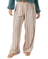 O'neill Juniors' Brenda Cotton Gauze Striped Pants In Multi Color