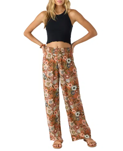 O'neill Juniors' Jonie Woven Pull-on Wide-leg Pants In Sierra