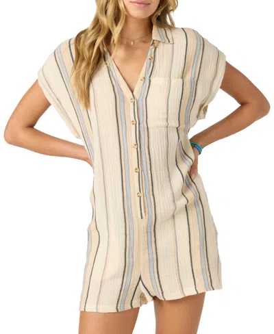 O'NEILL JUNIORS' KAMILLA STRIPED ROMPER