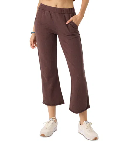O'neill Juniors' Karma Low-rise Terry Sweatpants In Chocolate