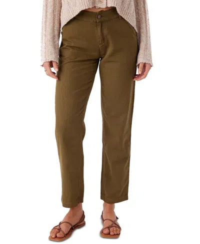 O'neill Juniors' Kree Cotton High-rise Cargo Pants In Military Olive