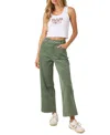 O'neill Langford High Waist Crop Corduroy Pants In Green