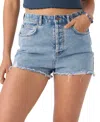 O'neill Lanisa Fray Hem Denim Shorts In Drifter