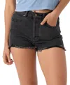 O'neill Juniors' Lanisa Drifter Cotton Denim Shorts In Washed Black