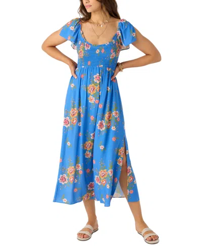 O'neill Juniors' Larissa Printed Smocked Midi Dress
