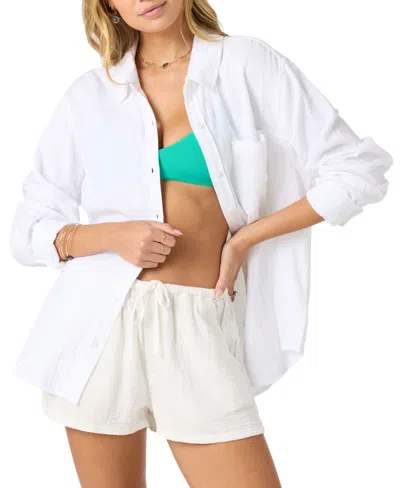 O'neill Juniors' Leni Relaxed Shirt In White