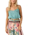 O'neill Juniors' Lisbon Embroidered Tank Top In Oil Blue