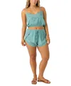 O'neill Juniors' Lisbon Pull-on Embroidered Shorts In Oil Blue