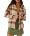 O'neill Juniors' Logan Plaid Cotton Flannel Button-front Shirt In Multi Color