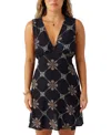 O'neill Juniors' Madison V-neck Mini Dress In Black