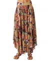 O'neill Juniors' Marnie Siren Abstract Print Maxi Skirt In Black