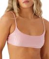 O'NEILL JUNIORS' MIZI RIBBED METALLIC BIKINI TOP