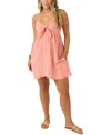 O'neill Juniors' Natalya Sleeveless Tie-front Mini Dress In Canyon Clay