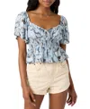 O'neill Nola Palmetto Babydoll Top In Slate