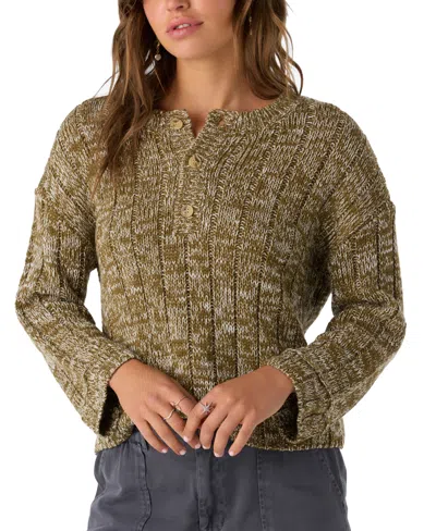 O'neill Juniors' Oceanfront Drop-shoulder Sweater In Military Olive