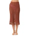 O'neill Juniors' Pull-on Crochet Skirt Cover-up In Brown