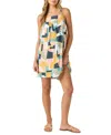 O'neill Juniors' Quinn Geometric Short Mini Dress In Multi Color
