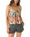 O'neill Juniors' Reeta Printed Crinkled Sleeveless Top