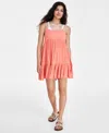 O'neill Rilee Crinkle Tiered Cover-up Dress In Dubarry