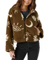 O'neill Juniors' Rori Printed Zip-front Long-sleeve Jacket In Military Olive