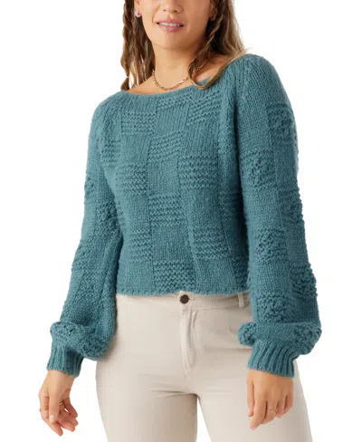 O'neill Juniors' Sacha Boat-neck Long-sleeve Sweater In Silver Pine