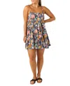O'neill Juniors' Saltwater Essentials Rilee Printed Cover-up Dress In Gray