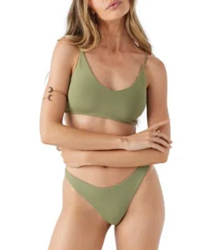 O'neill Oneill Juniors Saltwater Solids Hun Bikini Top Solids Max Bikini Bottoms In Green