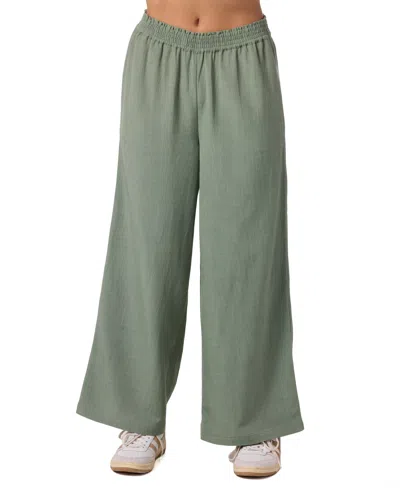 O'neill Juniors' Sanders Woven Flowy Pull-on Pants In Green