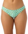 O'neill Juniors' Shell Abstract Blue Lagoon Bikini Bottoms In Multi Color