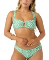 O'neill Oneill Juniors Shell Abstract Burleigh Bikini Top Bottoms In Multi Color