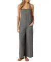 O'neill Juniors' Summerlin Sleeveless Jumpsuit In Washed Black