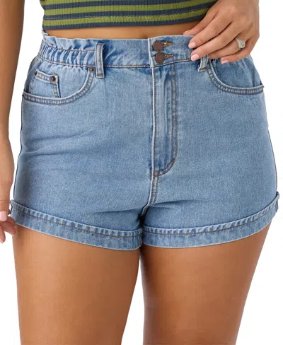 O'neill Juniors' Tasia Stretch-waist Denim Shorts In Drifter