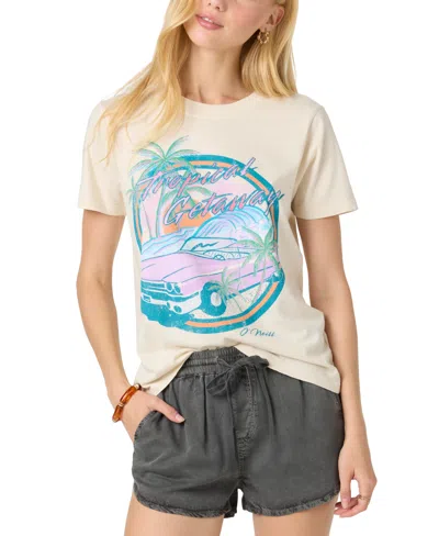 O'neill Juniors' Tropical Getaway Graphic T-shirt In Tapioca