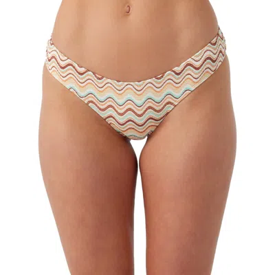 O'neill Juniors Womens Printed Hipster Swim Bottom Separates In Beige