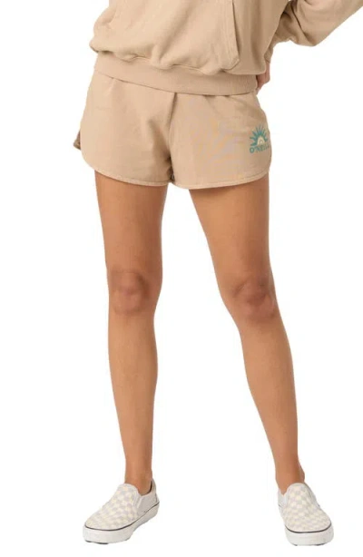 O'neill Karma French Terry Graphic Shorts In Simply Taupe
