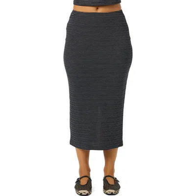O'neill Kavali Stripe Midi Skirt In Blue