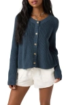 O'neill Kerris Cotton Blend Cardigan In Blue