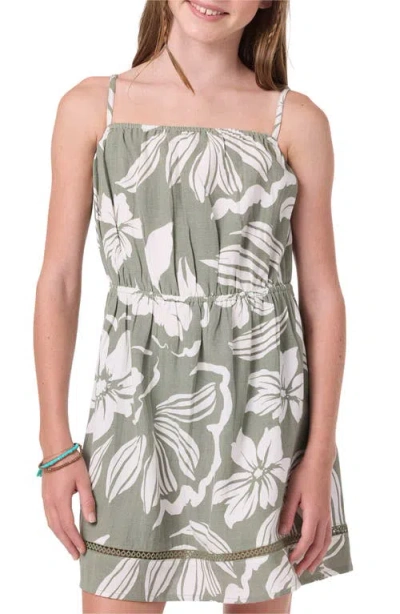 O'neill Kids' Alden Floral Print Sundress In Green
