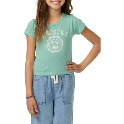 O'neill Kids' Athletic Seal Cotton Graphic T-shirt In Green