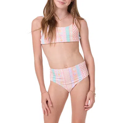 O'neill Kids' Bali Floral Reversible Two-piece Swimsuit In Multi